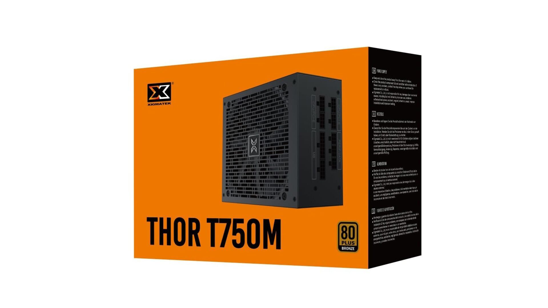 Features of the XIGMATEK THOR T750M 750W 80+ Bronze power supply